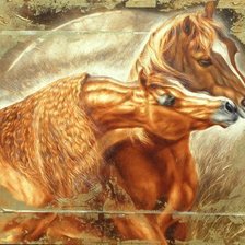 Схема вышивки «Лошади»