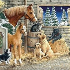 Схема вышивки «Мир животных»