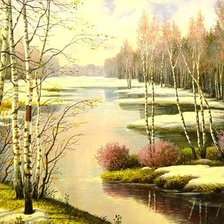 Схема вышивки «приход весны»