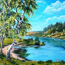 Схема вышивки «Березки»