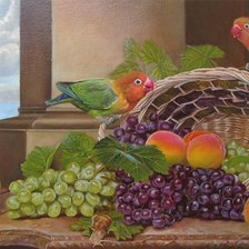 Схема вышивки «виноград»