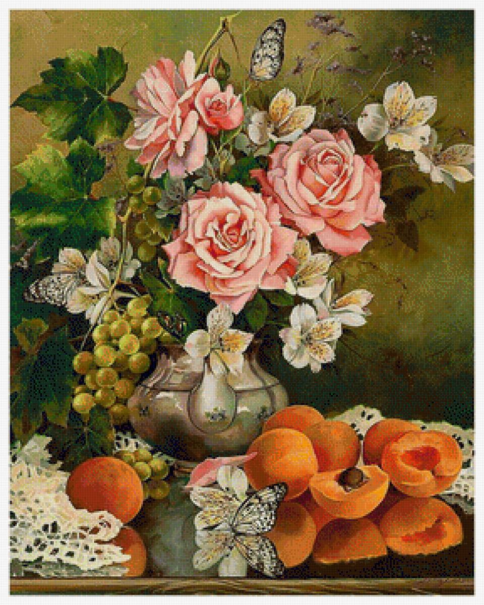 Натюрморт - вышивка крестом - предпросмотр