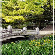 Схема вышивки «мост в старом парке»