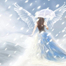 Схема вышивки «девушка зима»