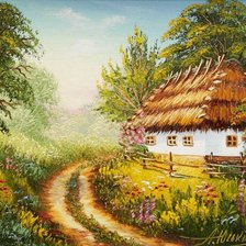 Схема вышивки «село 1»