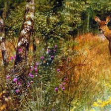 Схема вышивки «олененок»