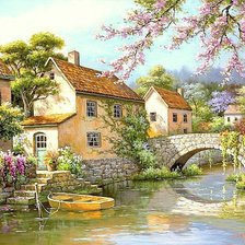 Схема вышивки «Городок Прованса»