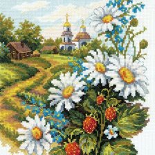 Схема вышивки «пейзаж»