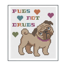 Схема вышивки «Мопс малыш»