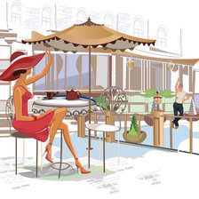 Схема вышивки «кафэ»