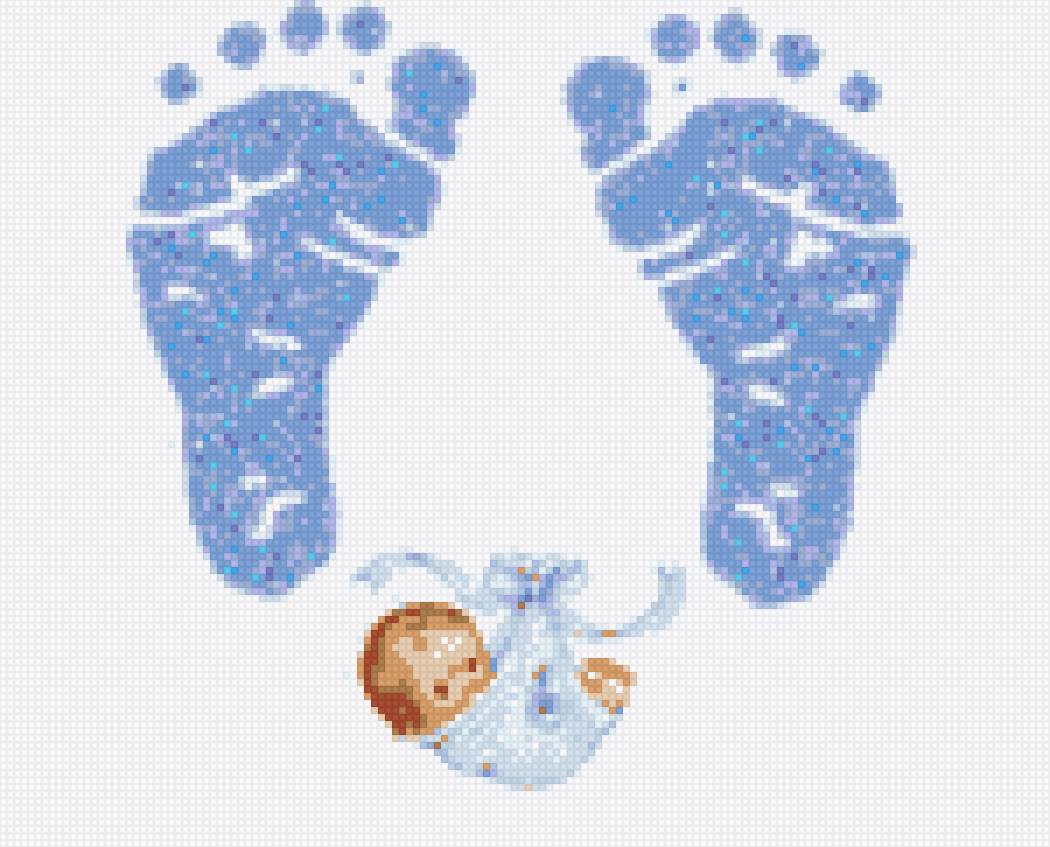 на рождение малыша - малыш, ножки - предпросмотр