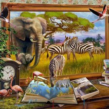 Схема вышивки «Мир животных»