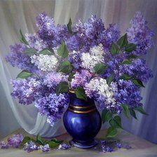 Схема вышивки «сирени»