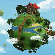 Схема вышивки «мир детства»