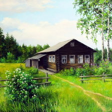 Схема вышивки «домик»