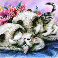 Схема вышивки «котята=400х285=»