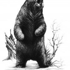 мишка в стойке