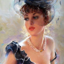 Схема вышивки «портрет девушки»