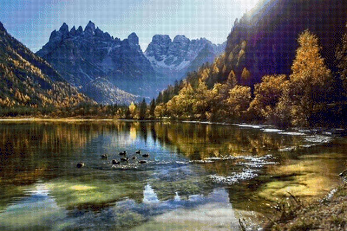 тихое место - озеро, горы - предпросмотр