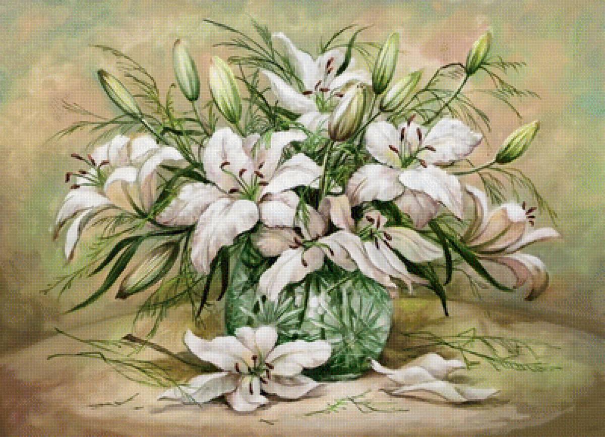 Лилии в цвету - лилии - предпросмотр