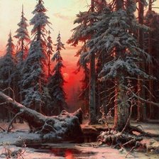 Схема вышивки «Лес»