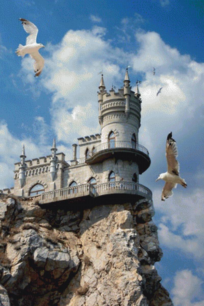 Ласточкино гнездо - ласточкино гнездо, скала, замок, крым, пейзаж - предпросмотр