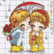 Схема вышивки «Под зонтом»