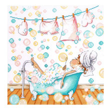 Схема вышивки «Феечка в ванной»