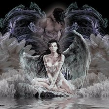 Схема вышивки «АНГЕЛ и демон»