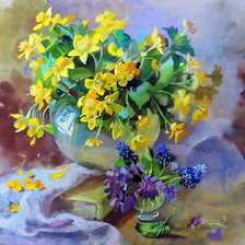 Схема вышивки «kaczeńce i fiołki»