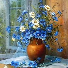 Схема вышивки «васильки»