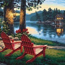 Схема вышивки «Летний вечер»