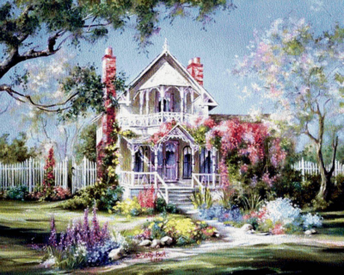 Домик в саду - предпросмотр