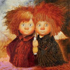 Схема вышивки «ангел»