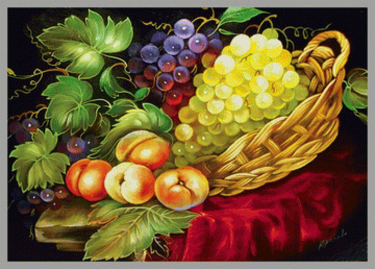 Натюрморт для кухни - вышивка крестом - предпросмотр