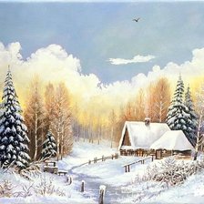 zimowy dzień w lesie