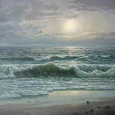 Схема вышивки «море»