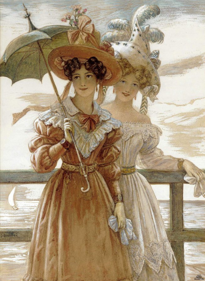 красавицы - красавицы, зонтик - оригинал