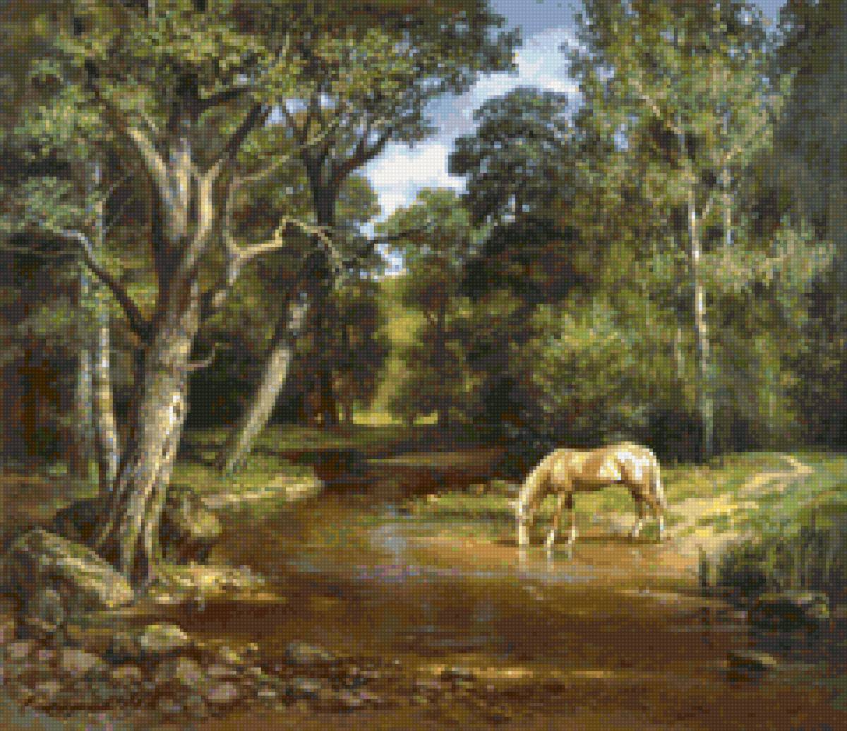 №1469941 - река, лес, времена года, животные, природа, лето, пейзаж - предпросмотр