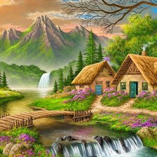 Схема вышивки «в горах»