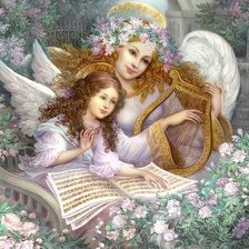 Схема вышивки «ангелы»