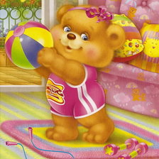 Схема вышивки «Мишка и мячик»