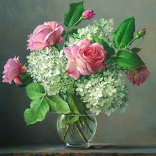 Схема вышивки «Букет в вазе»