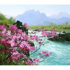 Схема вышивки «Бирюзовая река»