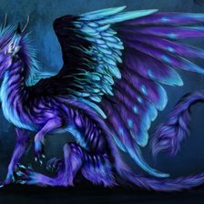 Схема вышивки «Сапфировый дракон»