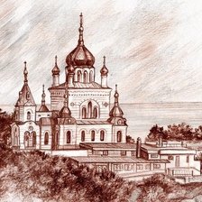 Схема вышивки «Храм»