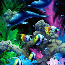 Схема вышивки «Подводный мир»