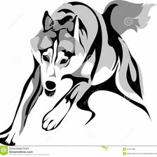 Схема вышивки «Хаски»