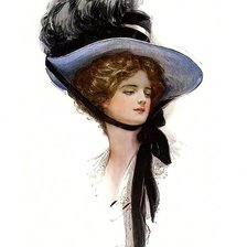 Схема вышивки «Девушка Х.Фишера»