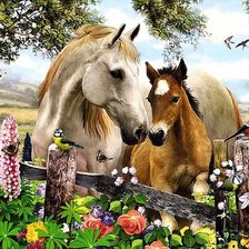 Схема вышивки «лошадь»